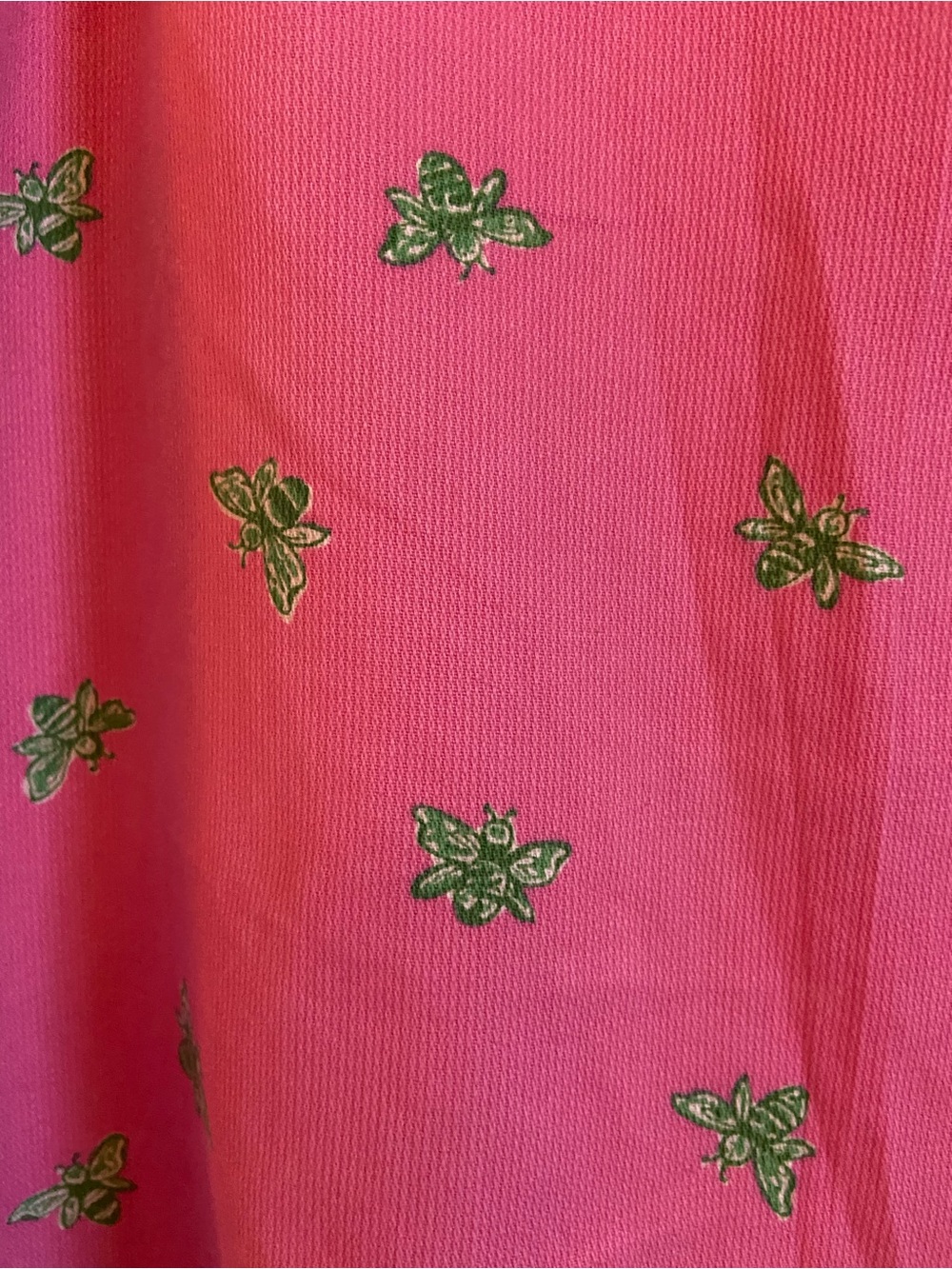 Lilly Pulitzer Pink Mini Skirt with Green Bees - Picture 4 of 7